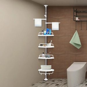 Étagère de douche d’angle télescopique