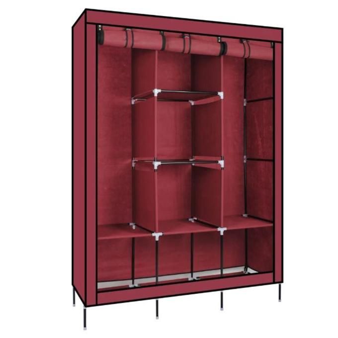 Ormise - Armoire Penderie Pliable 3 Portes